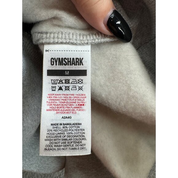 Gymshark Mens  Pull Over Hoodie Gray Size  Medium - Picture 8 of 10
